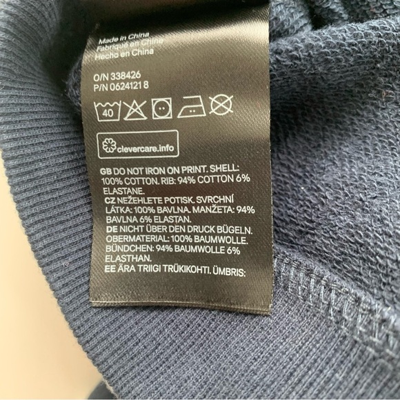 H&M Navy Kids Sweatshirt with White Lettering - Picture 3 of 6